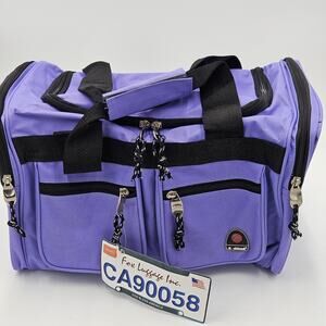 Rockland Purple Heavy Duty Duffel Bag Y2K Utilitarian Gorpcore 19.5"×8"×10.5"